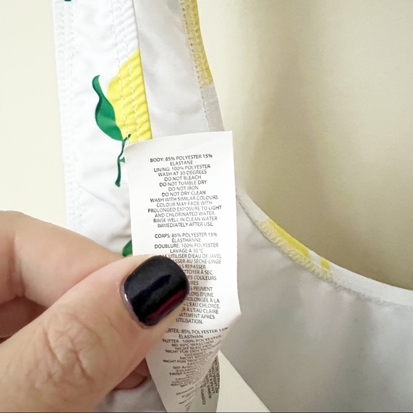 Nasty Gal Don't Be Bitter Lemon Plunge High Leg One Piece Swimsuit XS 0 NWT - Picture 11 of 14